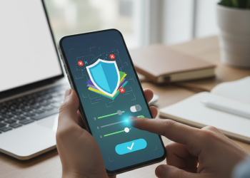 Ustawienia blokowania reklam na smartfonie Android.