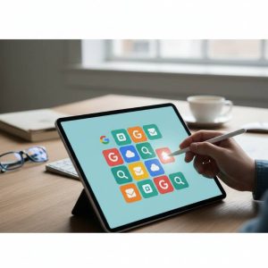 Osoba korzystająca z gry pamięciowej Google na smartfonie w ramach treningu mózgu mającego na celu poprawę koncentracji.